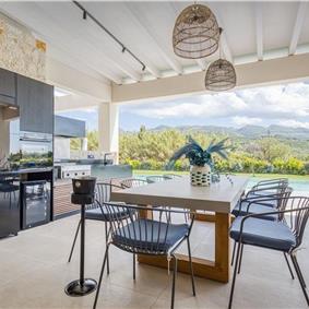 5 bedroom luxury seaside villa with indoor & outdoor pool, near Acharavi, sleeps 10